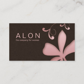 Salón de belleza floral de la tarjeta de visita de