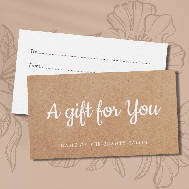 Salón De Belleza Kraft De Estilo Blanco Simple Y E (Subido por el creador)