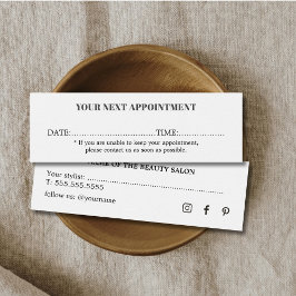 Salón de belleza minimalista blanco y negro