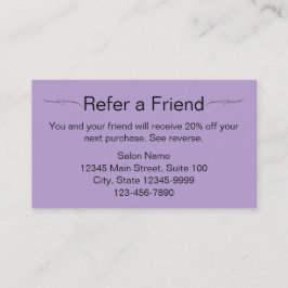 Salón de belleza Negro pálido remite tarjeta de am