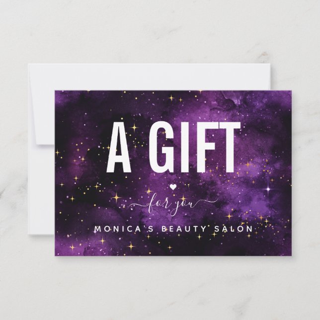 Salón de belleza nocturna Cosmic Purple Galaxy (Anverso)