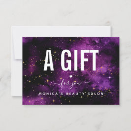 Salón de belleza nocturna Cosmic Purple Galaxy