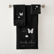 Salón de belleza profesional minimalista negro