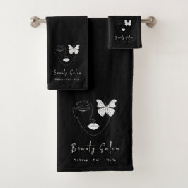 Salón de belleza profesional minimalista negro