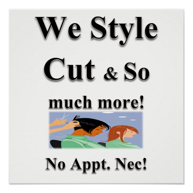 Salón de belleza, salón de uñas, posters de peluqu (Anverso)