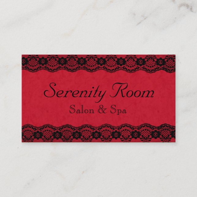 Salón de belleza y tarjeta de visita de Spa con es (Anverso)