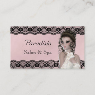 Salón de belleza y tarjeta de visita de Spa con es