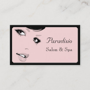 Salón de belleza y tarjeta de visita de Spa con es