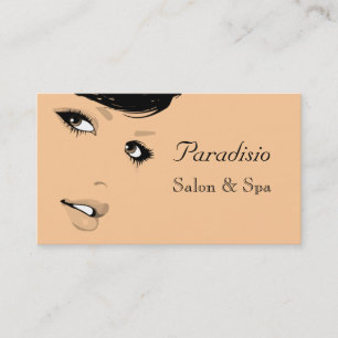 Salón de belleza y tarjeta de visita de Spa con es