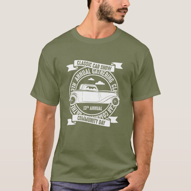 Salón de coches clásicos - Camiseta anual de reuni (Anverso)
