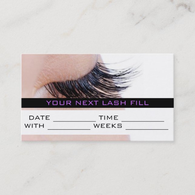 Salón de Extensiones de Lash MakeUp de la tarjeta  (Anverso)