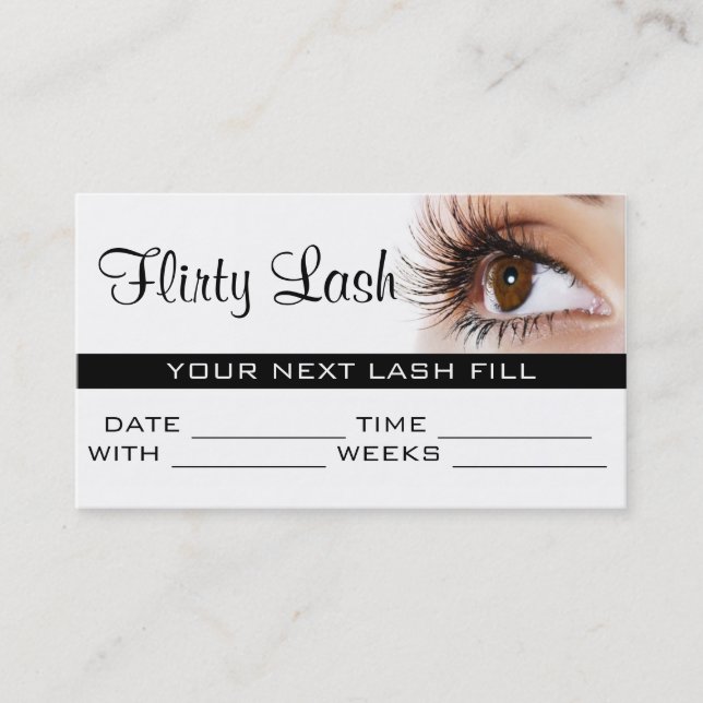 Salón de Extensiones de Lash MakeUp de la tarjeta  (Anverso)