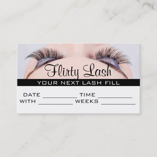 Salón de Extensiones de Lash MakeUp de la tarjeta  (Anverso)