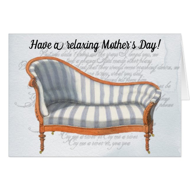 Salón de la Chaise Victorian Blue Stripe (Anverso (Horizontal))