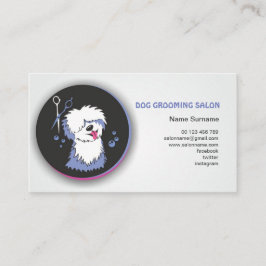 Salón de la preparación del perro de la tarjeta de