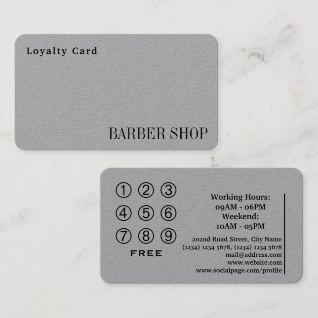 Salón de la tienda de tarjetas de la lealtad (Anverso / Reverso)