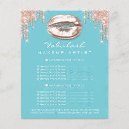 Salón de maquillaje Purpurina azul Flyer Spark Kis