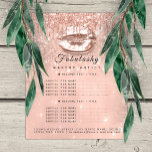 Salon de maquillaje Purpurina rosado volante besa<br><div class="desc">Invite a los clientes potenciales a descubrir el brillo de su experiencia de belleza con este deslumbrante Flyer de Zazzle, un salón de maquillaje, diseñado para capturar la esencia del glamour y el estilo. Decorado con un fondo purpurina rosado radiante, el volante llama inmediatamente la atención, mientras que la sutil...</div>