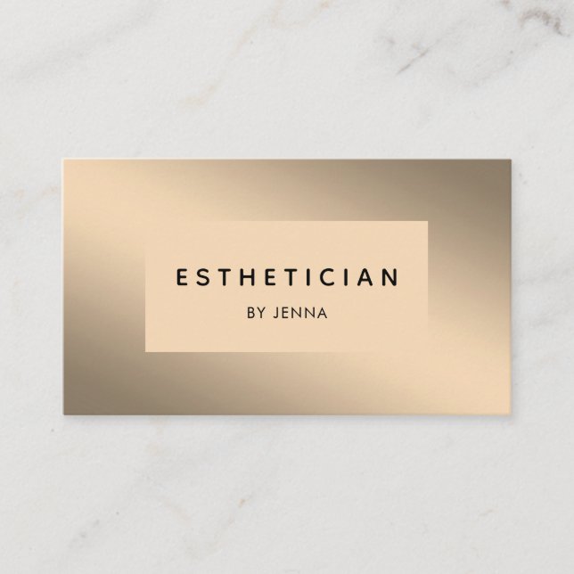 Salón de oro moderno Tarjeta de visita (Anverso)