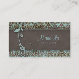 Salón de pelo floral de la tarjeta de visita del