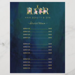 Salón de peluquería de lujo servicio de folleto de