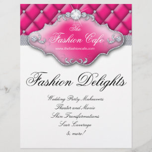 Salón de Peluquería Fashion Flyer Satin Diamonds R