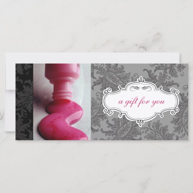 Salon de uñas o certificados de regalo de spa de d (Anverso)