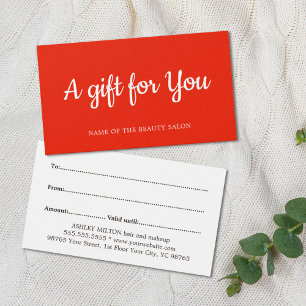 Salón Elegante De Belleza Blanco Rojo