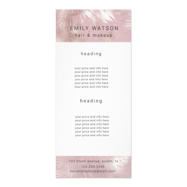 salon faux Relieve metalizado tarjetas para cremal (Frente)