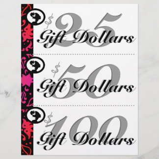 Salon Flyer Spa Certificados de regalo Mujer color