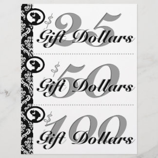 Salon Flyer Spa Certificados de regalo Mujer Silho