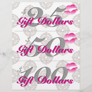 Salon Flyer Spa Lips Certificados De Regalo De Dam