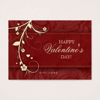 Salon Gift Card Spa Flor Flor Corazón Rojo Floral