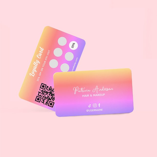 Salón Holográfico elegante o tarjeta de fidelidad  (Subido por el creador)