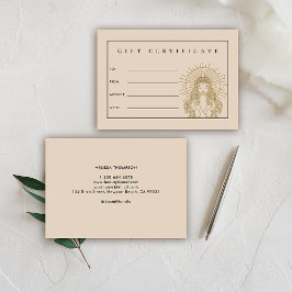 Salon Makeup Hair Lashes Tarjeta Regalo Beige Taro