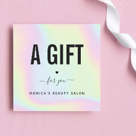 Salón moderno Holográfico Rainbow Unicorn Pastel