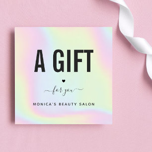 Salón moderno Holográfico Rainbow Unicorn Pastel