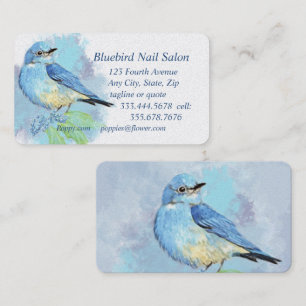 Salón Nail Bluebird o tarjeta de visita Personaliz