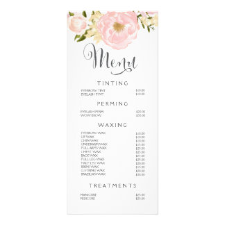 Salon Nail Salon Beauticist Menú Floral Lista de p