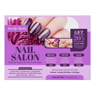 Salón Nal Púrpura, Artista de maquillaje Poster br