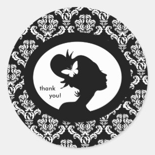 Salon Pegatina Butterfly Woman Silhouette