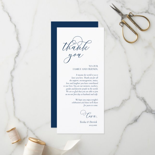 Salón Romántico De Cenas Gracias Tarjeta (Anverso/Reverso In Situ)