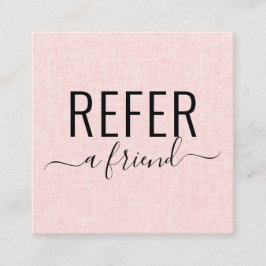 Salón rosa y negro remite tarjeta de referencia de