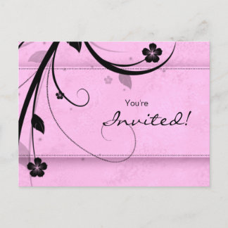 Salon Spa Postales Florales Invitación agua rosa