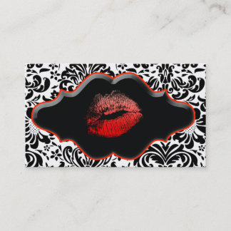 Salon Spa tarjeta de visita Red Lips