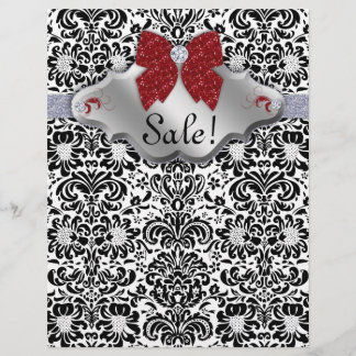 SALON Spa Xmas Flyer Flask Damask Red