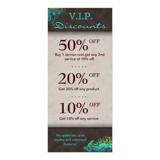 Salón Tarjeta de Comercialización Spa Flor Floral  (Frente)