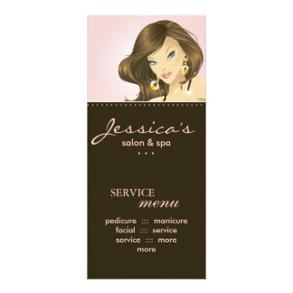 Salon Tarjetas de marketing Bonito Mujer Rosa