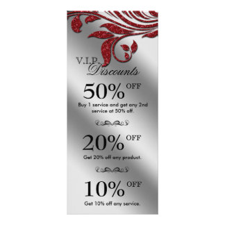 Salon Tarjetas de marketing Jewelry Sparkle Red