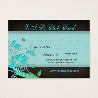 Salon VIP Card Spa Trendy Floral BG